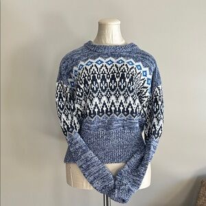 Blue Patterned Women's Sweater